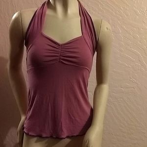 Purple Halter Yoga Tank Top